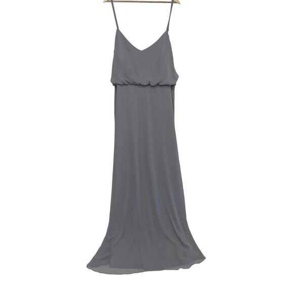 NWT Birdy Grey Gwennie Formal Bridesmaid Dress in Chiffon Silver Curve 3X - Picture 2 of 11